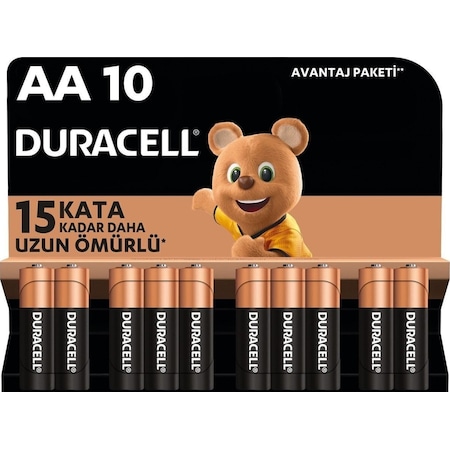 Duracell LR6/MN1500 Blister AA Kalem Pil 10&#x27;lu