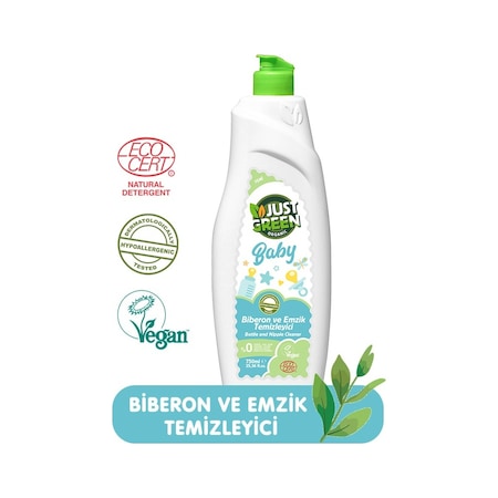 Just Green Organic Baby Biberon ve Emzik Temizleyici 750 ML