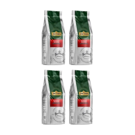 Jacobs Banquet Medium Espresso Beans Çekirdek Kahve 4 x 1 KG