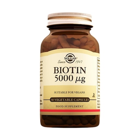 Solgar Biotin 5000 Mcg Takviye Edici Gıda 50 Kapsül