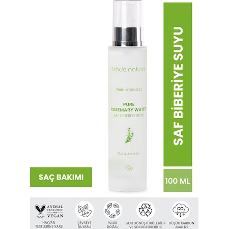 Bade Natural Biberiye Suyu Dökülme Karşıtı ve Saç Uzamasını Destekleyici Saç Toniği 100 ML