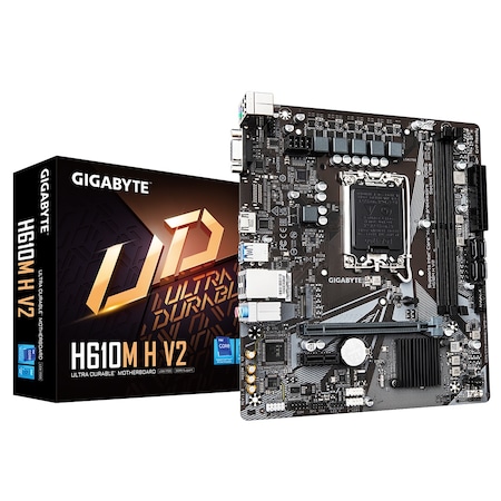 Gigabyte H610M H V2 D5 Intel H610 5600 MHz DDR5 Soket 1700 mATX Anakart