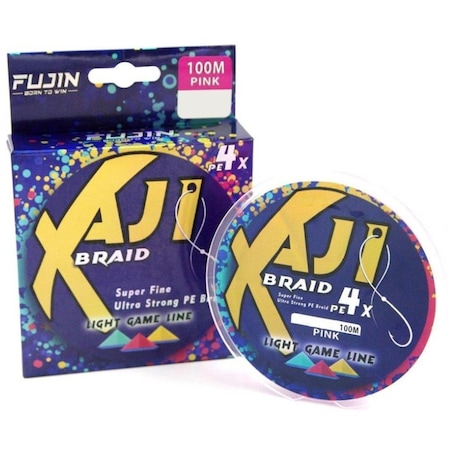 Fujin Aji Light Game Braid 4x 0.02mm 100mt. Pink İp