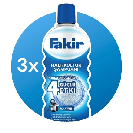 Fakir Halı Şampuanı Makine 3 x 1 L