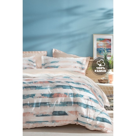 Yataş Bedding Stain Ranforce Çift Kişilik Nevresim Seti - Pudra (539106344)