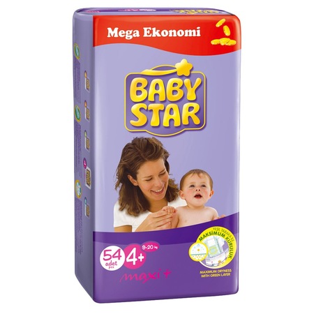 Baby Star Bebek Bezi 4 Beden Maxi Plus 9 20 Kg Mega Ekonomi Fiyatlari Ve Ozellikleri