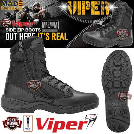 magnum us viper pro 8 0 side zip boots black