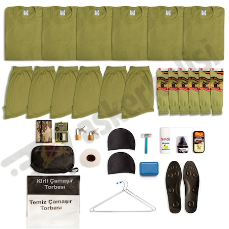 6'Lı Temel Askeri Malzeme Paketi Bedelli Acemi Asker Seti