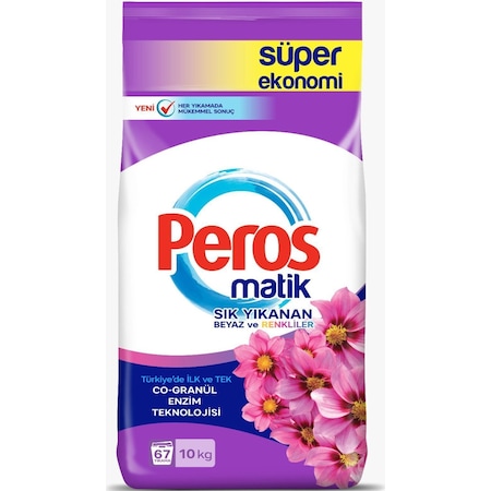 Peros Matik Mor Yıldız Çiçeği Toz Deterjan 10 KG