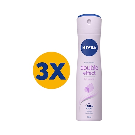 Nivea Double Effect Mor Düşler Sprey Kadın Deodorant 3 x 150 ML