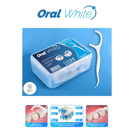 Oral White Cleaning Pro Diş İpi Sade 50'li