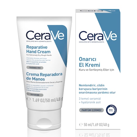 CeraVe Kuru ve Sertleşmiş Eller İçin Onarıcı El Kremi 50 ML