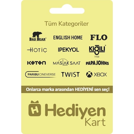 Hediyen Kart - Tüm Kategoriler 1000 Try