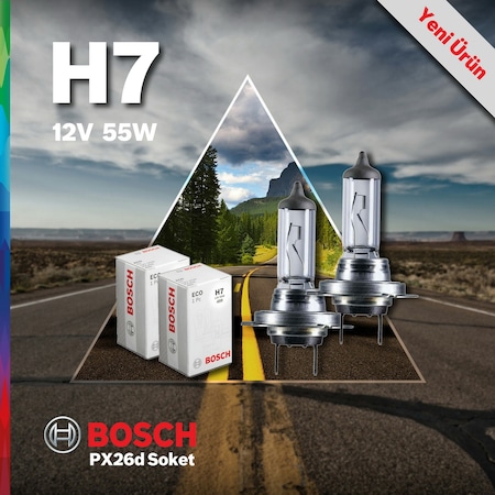 Bosch H7 Far Ampulü Px26D 12V 55W 2 Adet