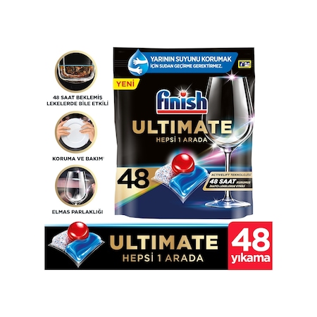 Finish Quantum Ultimate Hepsi 1 Arada Bulaşık Makinesi Deterjanı 48 Tablet