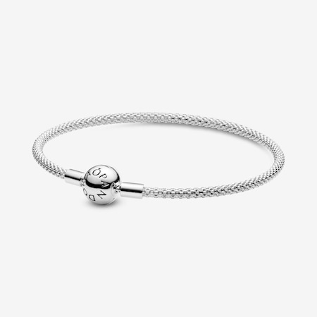 Worldshop Charm Uyumlu Ball Klips Örgü Bangle Bileklik