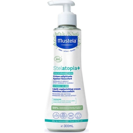 Mustela Stelatopia Lipit Yenileyici Krem 300 ML + Makyaj Çantası