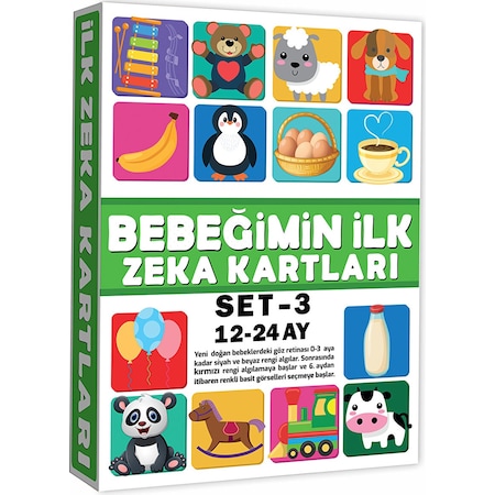 Eğitici Kartlar Erken Eğitim Zeka Kartı 12-24 Ay