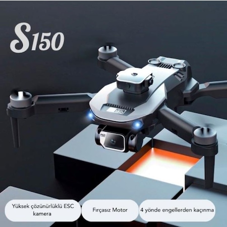 S150 Drone Çift Kameralı 1080p Hd 5g Wı-fı Engelden Kaçınma Harek