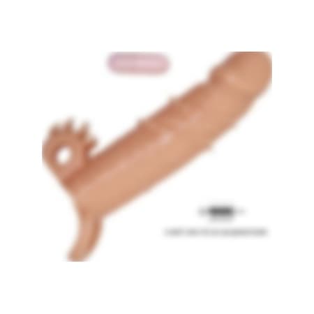 Odins Shop 4 CM Dolgu Uzatmalı Titreşimli Penis Kılıfı Vibratör - Connor