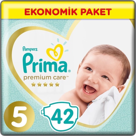 Prima Bebek Bezi Premium Care 5 Beden Jumbo Paket 42 Adet