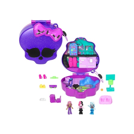 Polly Pocket - Monster High Temalı Kompakt Oyun Seti HVV58