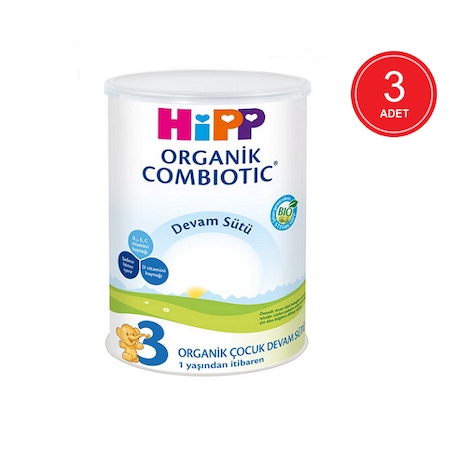Hipp 3 Organik Combiotic Devam Sütü 1+ Yaş 3 X 350 G