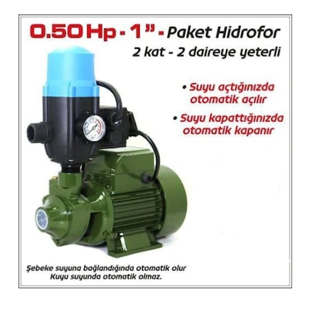 n11 Hay-Su Paket Hidrofor Otomatik Su Pompası Qb60 0.5 Hp