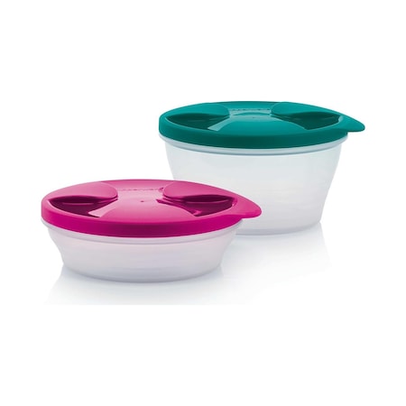 Tupperware Düet Kaplar 240 ML ve 500 ML Deniz Mavisi -Mor