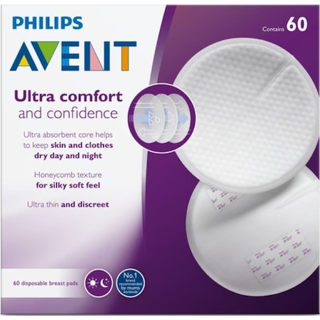 Philips Avent SCF254/61 Ultra Comfort Tek Kullanımlık Göğüs Pedi 60'lı