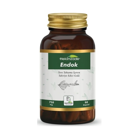 Hekimzade Endok Tere Tohumu İçeren Takviye Edici Gıda 750mg 90 Kapsül