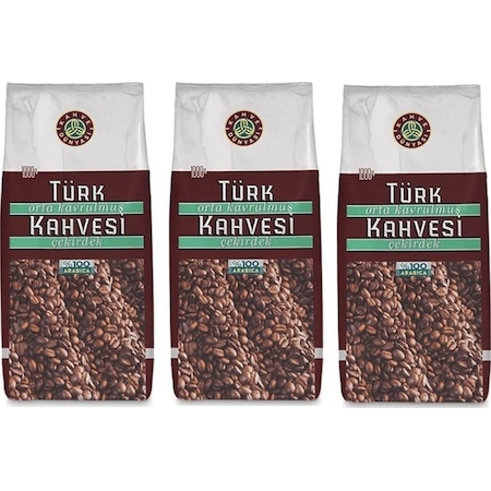 Kahve Dünyası Orta Kavrulmuş Türk Kahvesi Çekirdek 3 x 1 KG