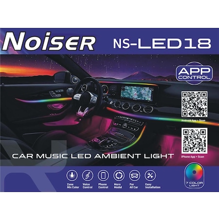 Noiser X-led18 App Kontrollü Rgb Araç Içi Ambians Led