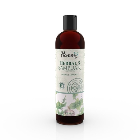 Homm Life Herbal 5 Tüm Saç Tipleri için Şampuan 400 ML
