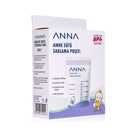 Anna Anne Sütü Saklama Poşeti 20'li ANA-230803