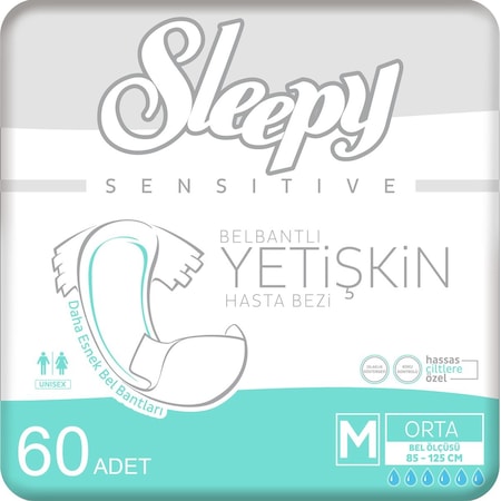 Sleepy Yetişkin Hasta Bezi Medium 2 x 30'Lu 60 Adet