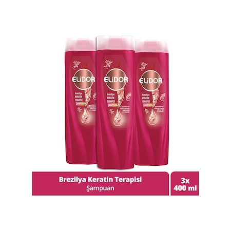 Elidor Brezilya Keratin Terapisi Şampuan 3 x 400 ML