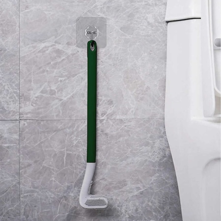 Porsima 1445 Yeşil Silikon Banyo Tuvalet Klozet Temizleme Fırçası