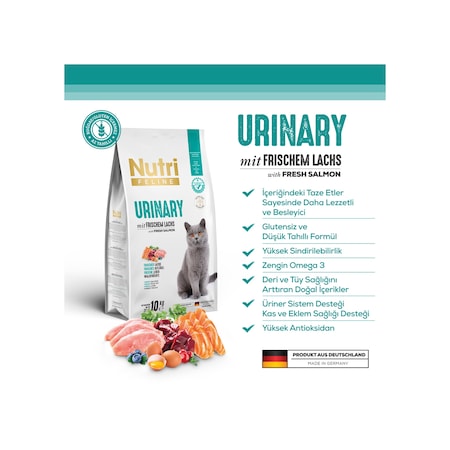 Nutri Feline Urinary Somonlu Yetişkin Kedi Maması 10 KG