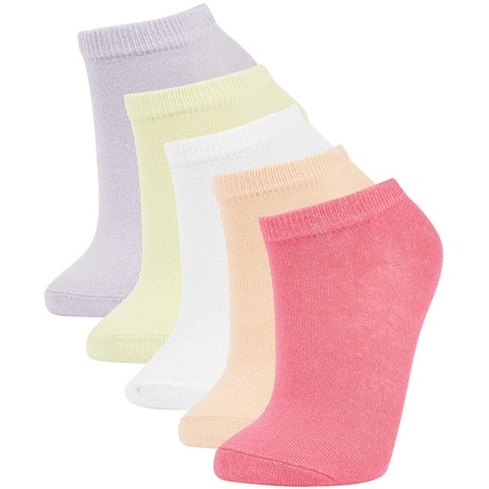 Defacto Kız Çocuk 5li Pamuklu Patik Çorap N1855a6nskr1
