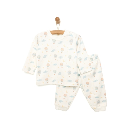 Pambuliq Organik Pijama Takımı Unisex 24ypbqupjm001 Mavi 24YPBQUPJM001_Mavi