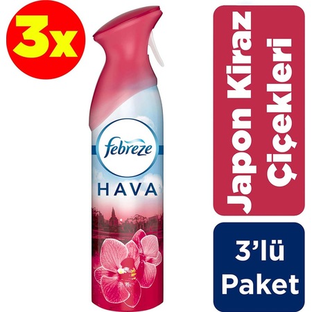 Febreze Hava Ferahlatıcı Sprey Japon Kiraz Çiçekleri 3 x 300 ML