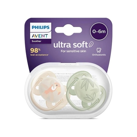 Philips Avent Ultra Yumuşak Emzik 0-6 Ay 2li Erkek