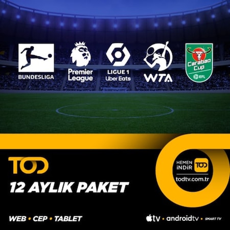 Tod 12 Aylık Spor Extra+ Paketi - (Web + Cep + Tablet + Smart Tv) (550098342)