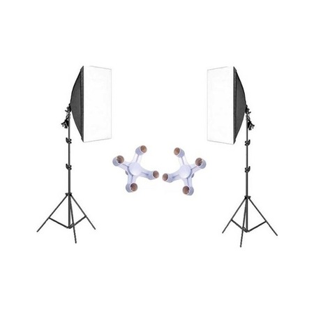 Rabsev Softbox 50x70 CM 4 Duylu Ikili Set Sürekli Işık Ürün Video Fotoğraf Çekimleri