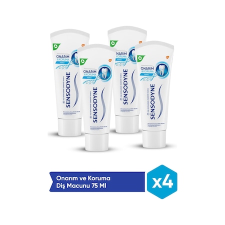 Sensodyne Onarım ve Koruma Diş Macunu 4 x 75 ML