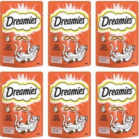 Dreamies Tavuklu Kedi Ödülü 6 x 60 G