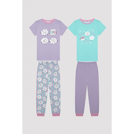 Penti Kız Çocuk Popcorn Çok Renkli 2li Pijama Takımı