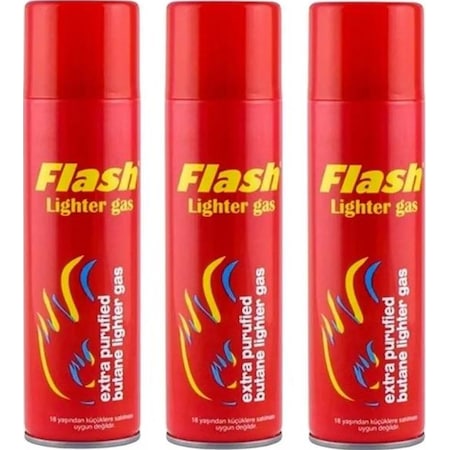 3 Adet Flash Çakmak Gazı 270 ML