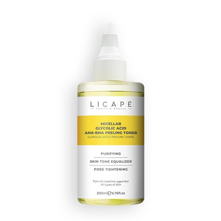 Licape Micellar Glikolik Asitli AHA-BHA Peeling Tonik 200 ML